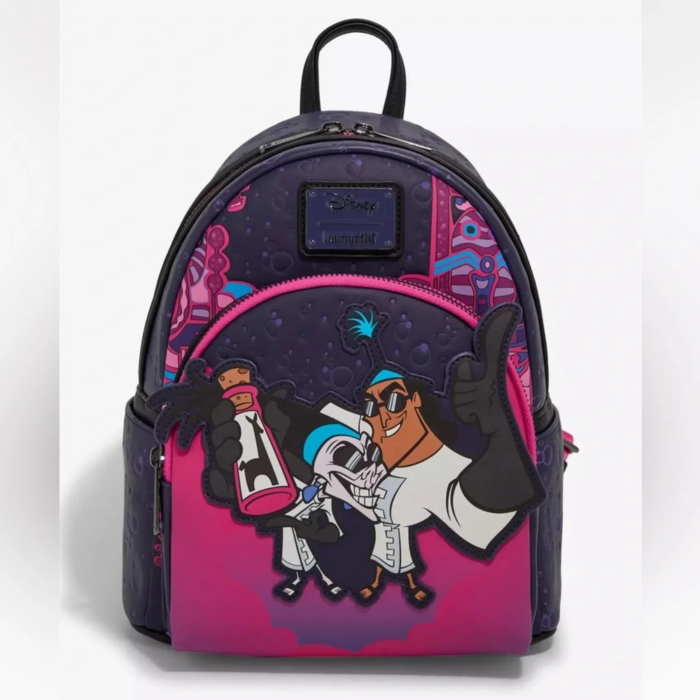 Loungefly Disney The Emperor's New Groove Kronk & Yzma Secret Lab Mini Backpack